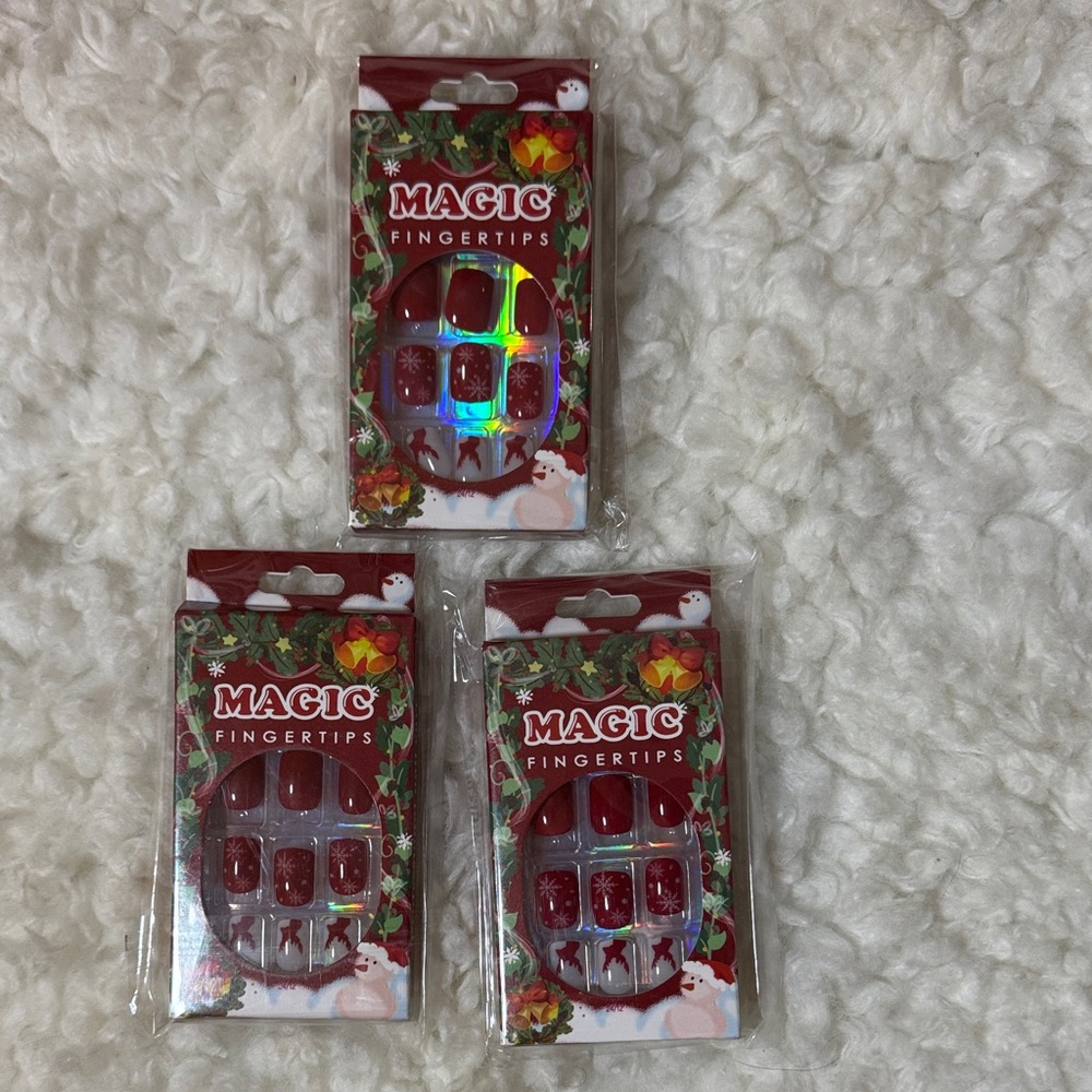 Magic Fingertips Red Nail Set